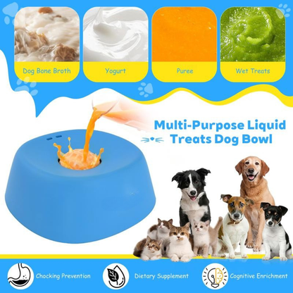 Slow Feeder Dog Bowl for Liquid Treats